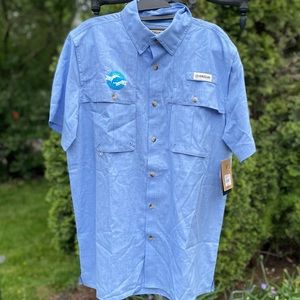 NWT - Magellan Outdoor Fishgear Blue Short Sleeve Button Shirt